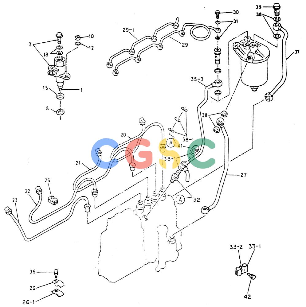 神钢零件查询(MD140C) - EXCAVATOR ASN YPU00501 (1/80-12/06) (13-013) - FUEL SYSTEM (INJ. NOZZLE, FUEL PIPE) Kobelco