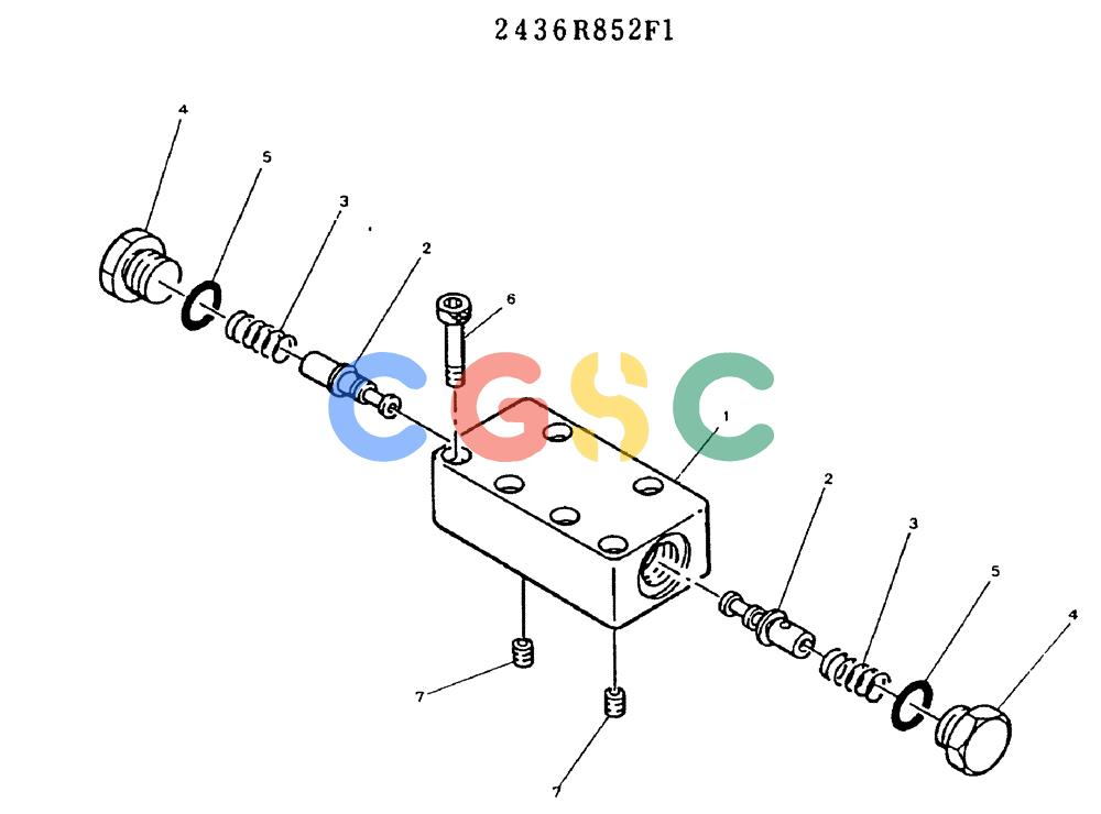 神钢零件查询(MD450BLC) - EXCAVATOR BTW TS0201 - TS0394 (1/80-12/06) (11-011) - VALVE ASSY Kobelco