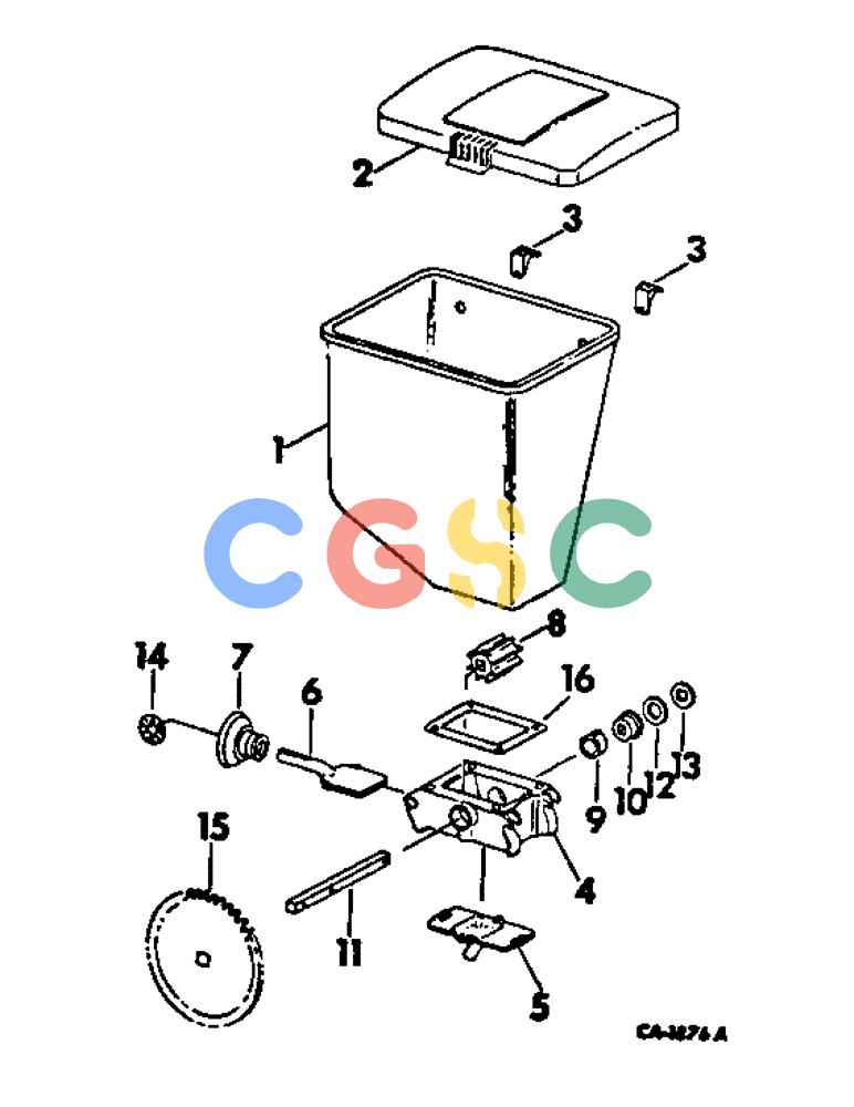 凯斯零件查询(DRY) - FERTILIZER UNIT (4-ROW) - 1966 (1/66-12/88) (A-167) - DRY FERTILIZERS, GRANULAR CHEMICAL HOPPER, FOR HERBICIDE AND INSECTICIDE Case Agriculture