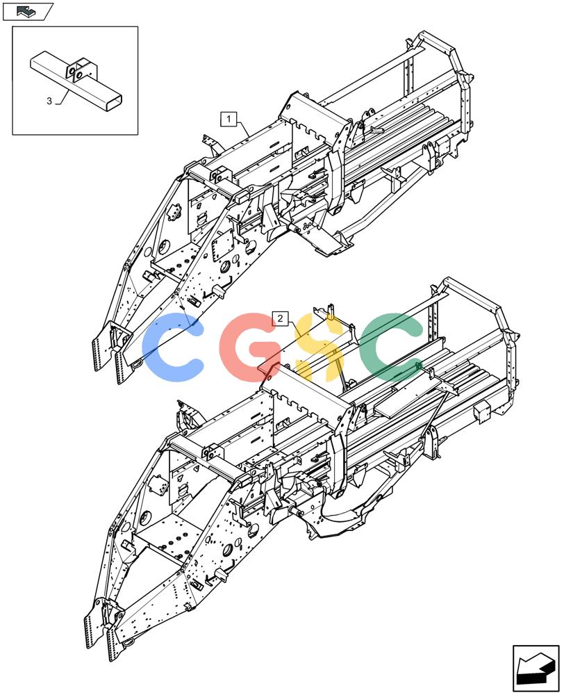 凯斯零件查询(LB434S) - BALER (9/12-) (39.100.020) - MAIN FRAME Case Agriculture