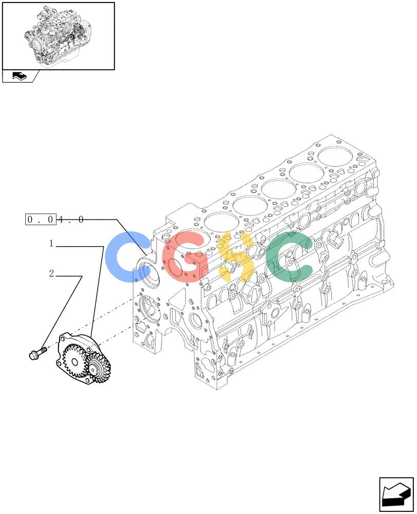 神钢零件查询(F4GE9684B J600) - ENGINE 504116859 - 87050849 (1/07-) (0.30.0) - OIL PUMP - ENGINE (2853590) Kobelco