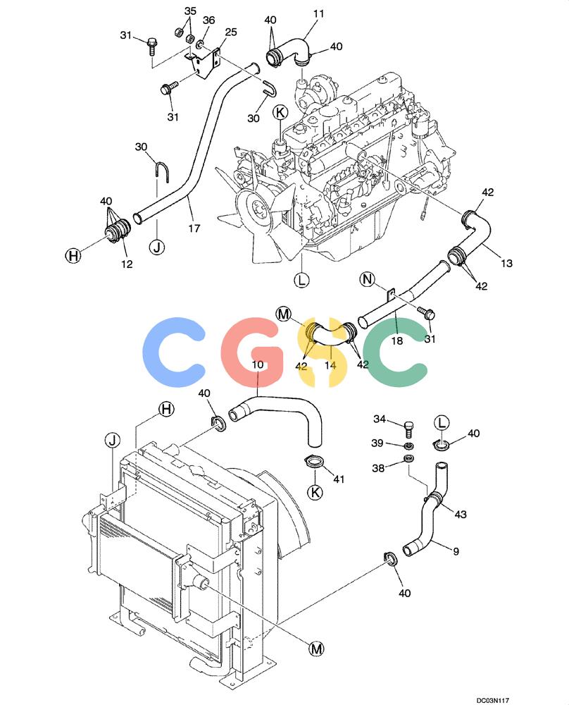 纽荷兰零件查询(EH215) - CRAWLER EXCAVATOR (9/03-) (02 -06[00]) - RADIATOR GROUP New Holland Constructuion