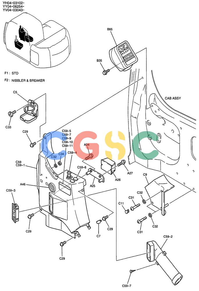 纽荷兰零件查询(E135SR) - CRAWLER EXCAVATOR ASN YY04-06254 (01-050[01]) - PANEL ASSY, INSTRUMENT New Holland Constructuion