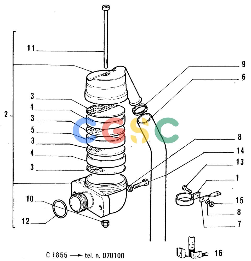 纽荷兰零件查询(FL14E) - CRAWLER LOADER (A1.25[001]) - ENGINE VENTILATION LINES New Holland Constructuion