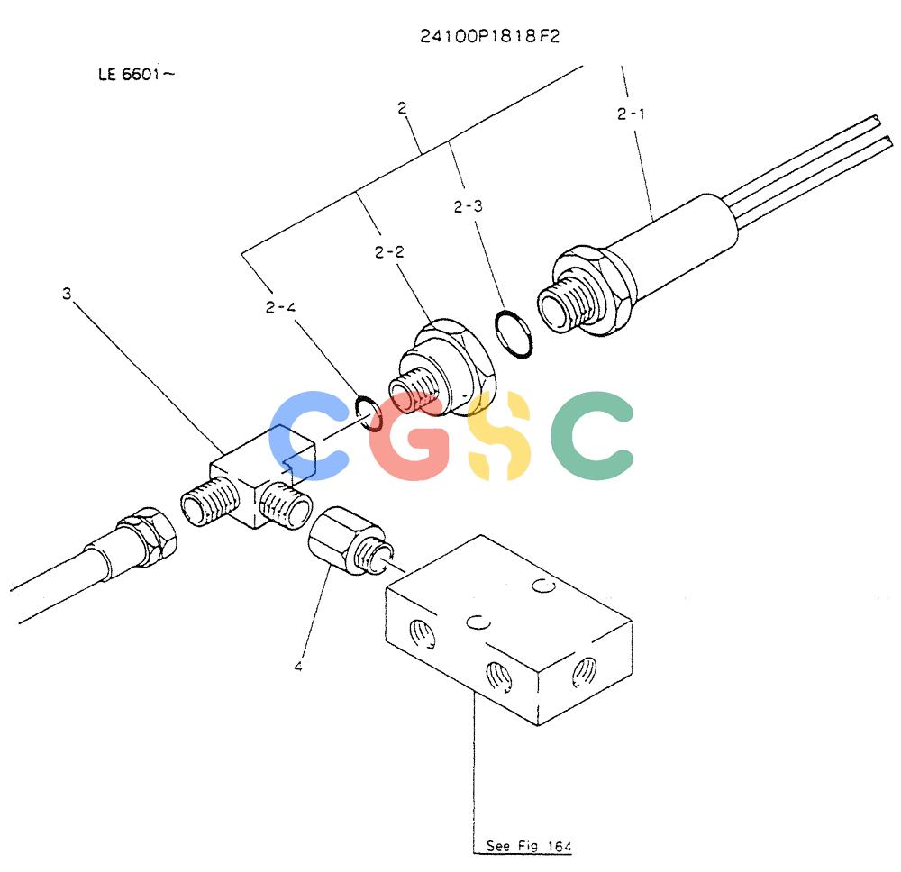 神钢零件查询(K903) - MARK II EXCAVATOR BTW LE6601 - LE7871 (1/88-12/03) (08-008) - SWITCH ASSY, PRESSURE Kobelco