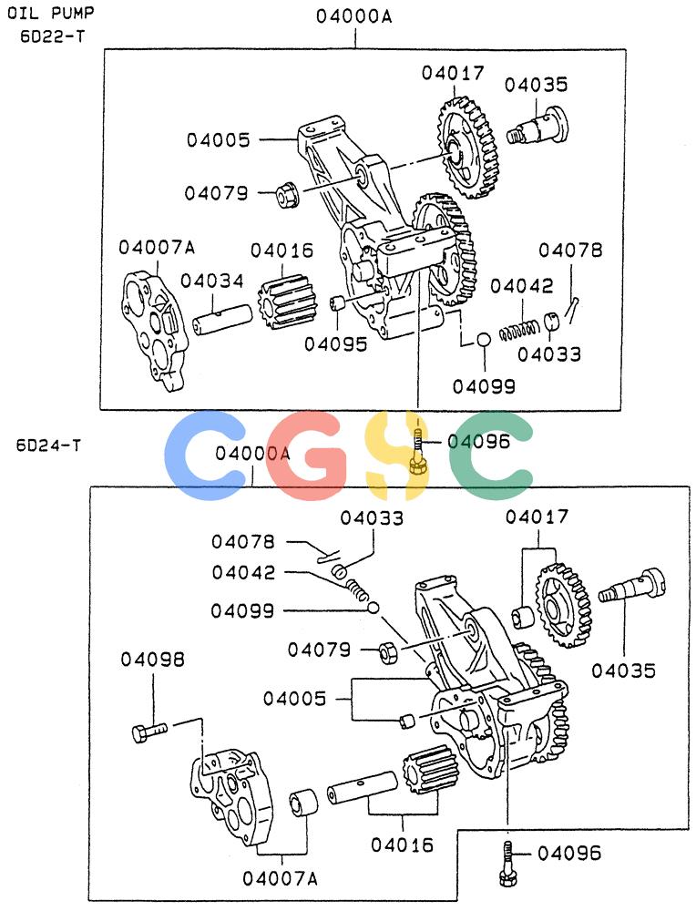 神钢零件查询(6D22-TC) - MITSUBISHI DIESL ENGINE - SK EXCAVATORS (1/06-12/06) (02-001[02]) - OIL PUMP & STRAINER Kobelco