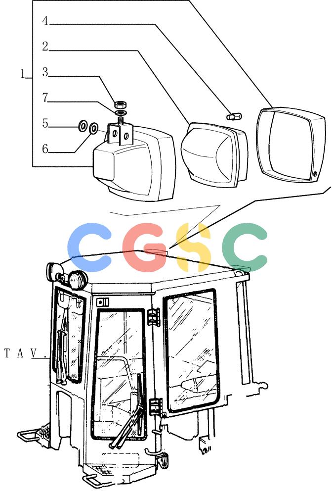纽荷兰零件查询(FD145) - CRAWLER DOZER (N.A. VERSION) (10/98-) (5.652[19]) - ROPS CAB - ELECTRIC COMPONENTS New Holland Constructuion