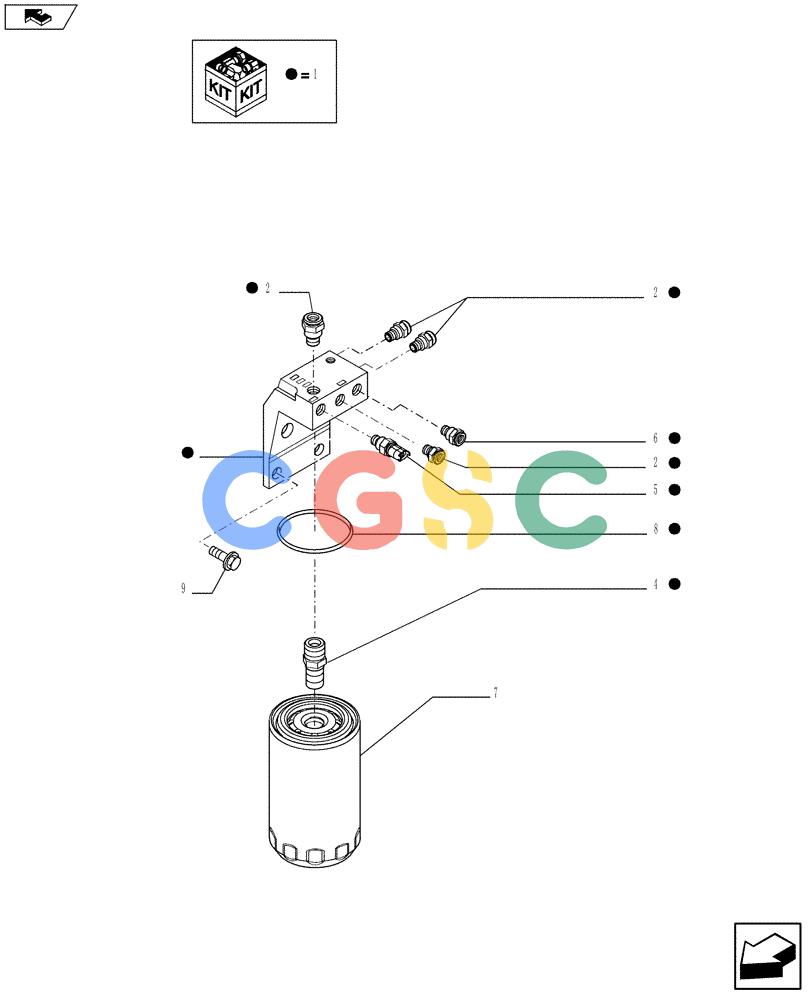 神钢零件查询(F4HFE613V A003) - ENGINE 5801366314 - 84169139 (9/10-) (10.206.01) - FUEL FILTER (504243709) Kobelco