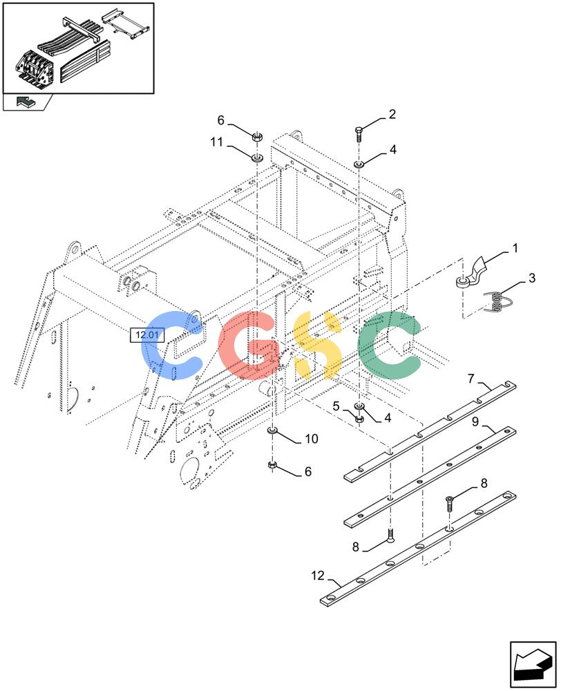 凯斯零件查询(LB433S) - BIG RECTANGULAR BALER (9/08-12/12) (14.04[01]) - PLUNGER RAILS Case Agriculture