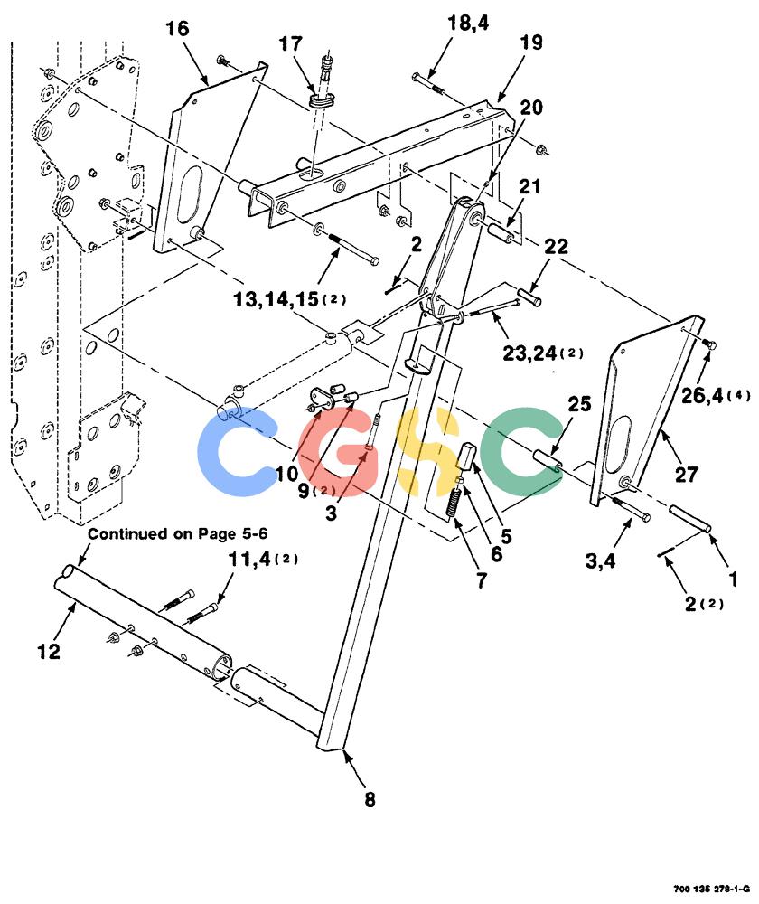 凯斯零件查询(RS561) - CASE IH ROUND BALER (1/99-12/00) (05-004) - KICKER ASSEMBLY (LEFT) Case Agriculture