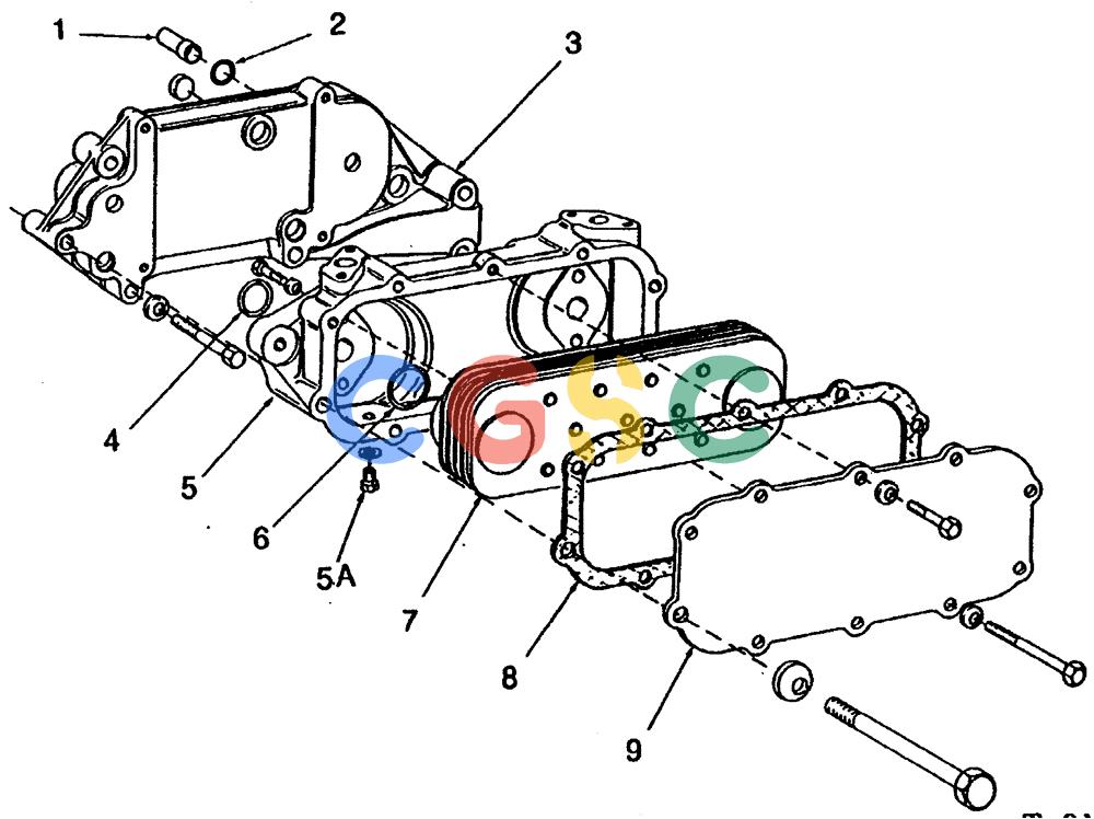 纽荷兰零件查询(65B) - MOTORGRADERS (A3.07[001]) - ENGINE OIL COOLER New Holland Constructuion