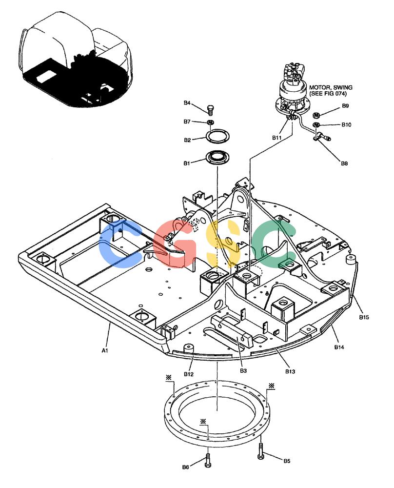 纽荷兰零件查询(E70) - MIDI CRAWLER EXCAVATOR (NA) (1/06-) (001) - FRAME ASSEMBLY, UPPER New Holland Constructuion