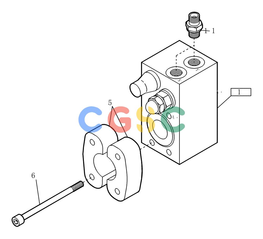 纽荷兰零件查询(EC215) - CRAWLER EXCAVATOR (11/99-) (23.120[001]) - BLOCKING VALVE INSTALL.MATERIAL (S/N 721501-UP) New Holland Constructuion