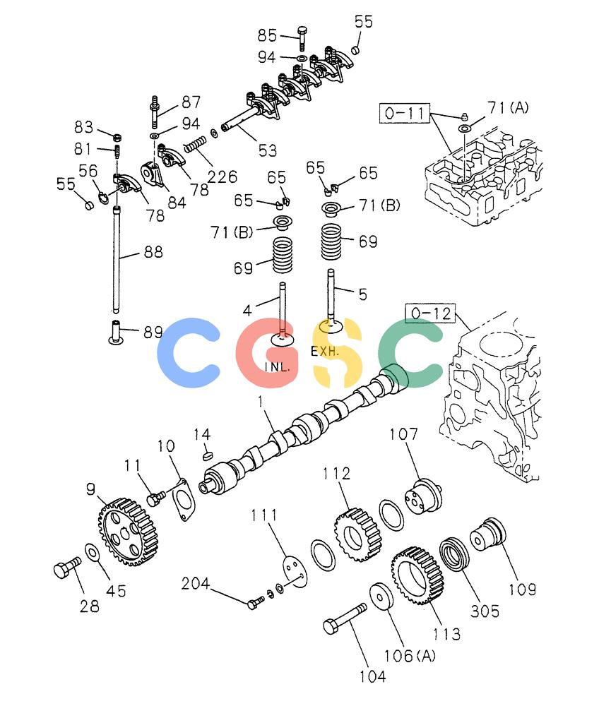 纽荷兰零件查询(E70) - MIDI CRAWLER EXCAVATOR (NA) (1/06-) (184) - CAMSHAFT AND VALVE New Holland Constructuion