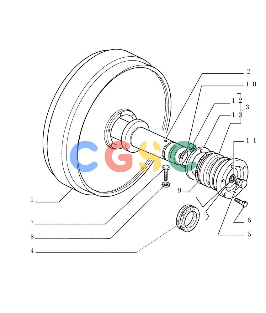 纽荷兰零件查询(D150) - CRAWLER DOZER (1/05-) (2.346[01]) - TRACK IDLER - WHEEL New Holland Constructuion
