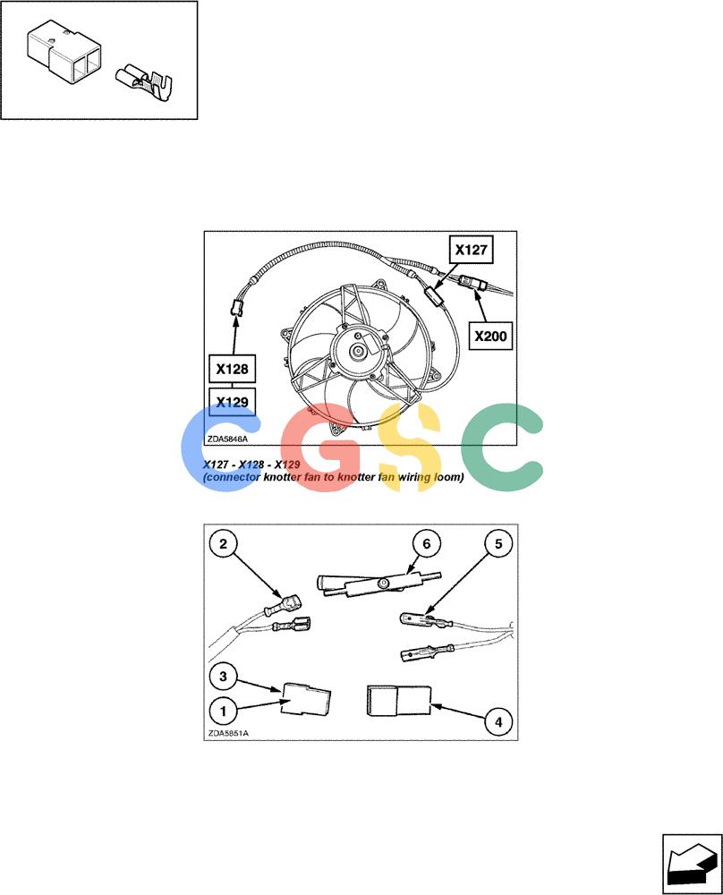 凯斯零件查询(LBX431S) - BIG RECTANGULAR BALER (6/01-12/03) (06.68[01]) - CONNECTORS: X127 - X128 - X129 Case Agriculture