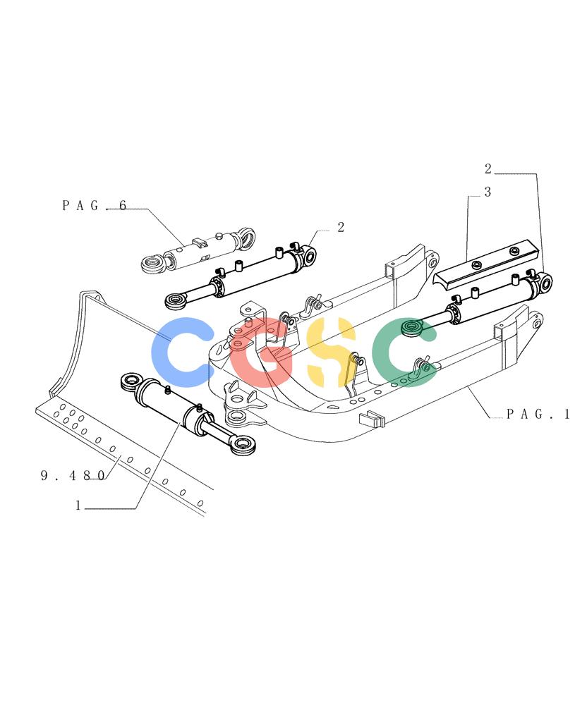 纽荷兰零件查询(DC150.B) - CRAWLER DOZER TIER 2 (3/03-) (9.440[02A]) - PAT CYLINDERS 7 ROLLERS - OPTIONAL CODE 784181051 - VERSION (03) New Holland Constructuion