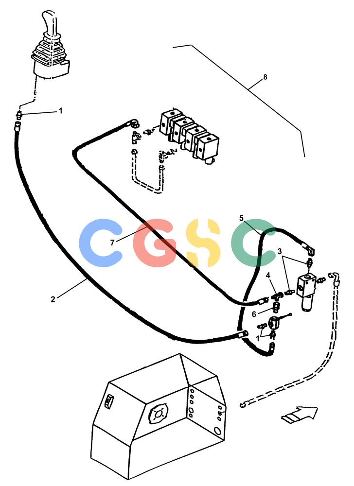 纽荷兰零件查询(DC100) - CRAWLER DOZER (N.A. VERSION) (4/00-) (3.434[03]) - HYDROSTATIC TRANS. MANIPULATOR HOSE MODIFICATION KIT DC70 - DC80 - DC100 New Holland Constructuion