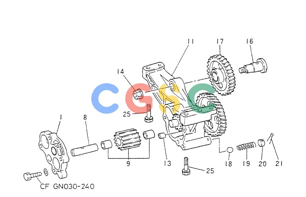 神钢零件查询(6D22-TC) - MITSUBISHI DIESEL ENGINE - K909A, K912A, K916, & K935 (1/76-12/06) (02-005) - OIL PUMP & GEAR TRAIN Kobelco