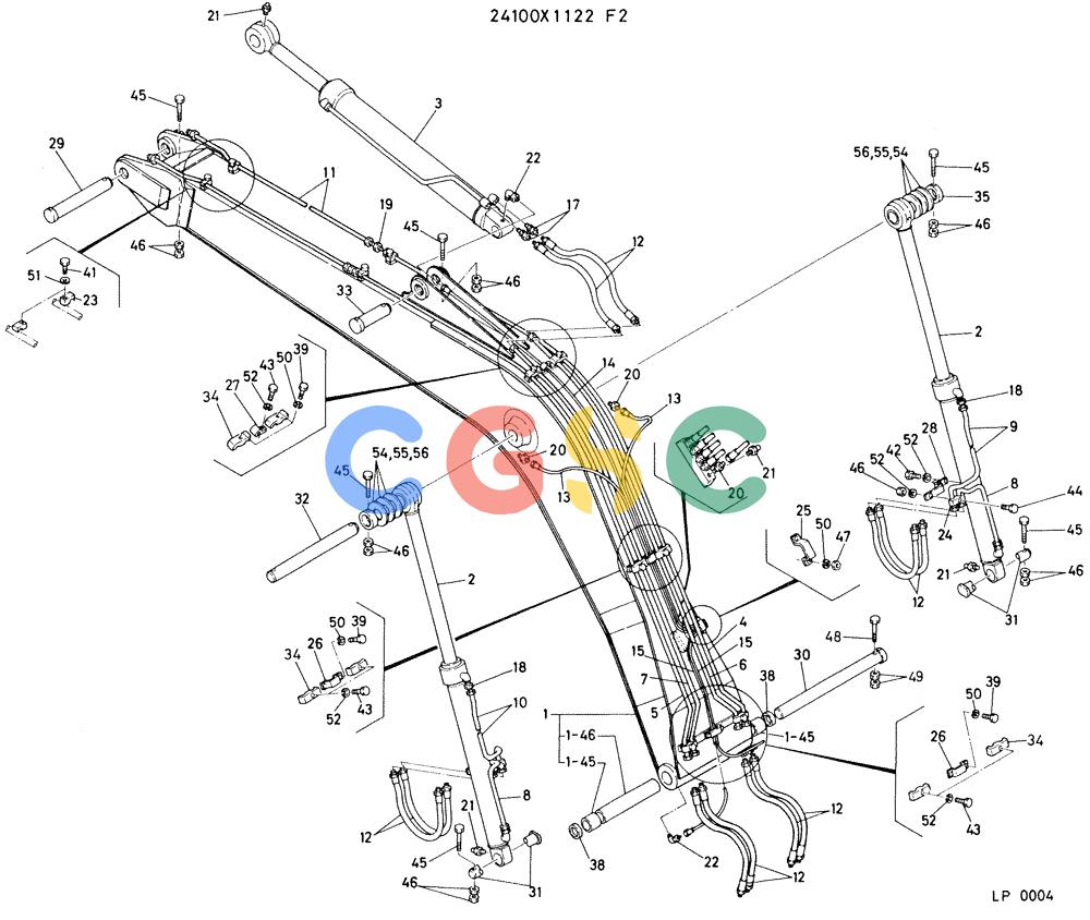 神钢零件查询(K905) - EXCAVATOR BTW LP0004 - LP0554 (1/82-12/03) (04-001) - BOOM ASSEMBLY Kobelco