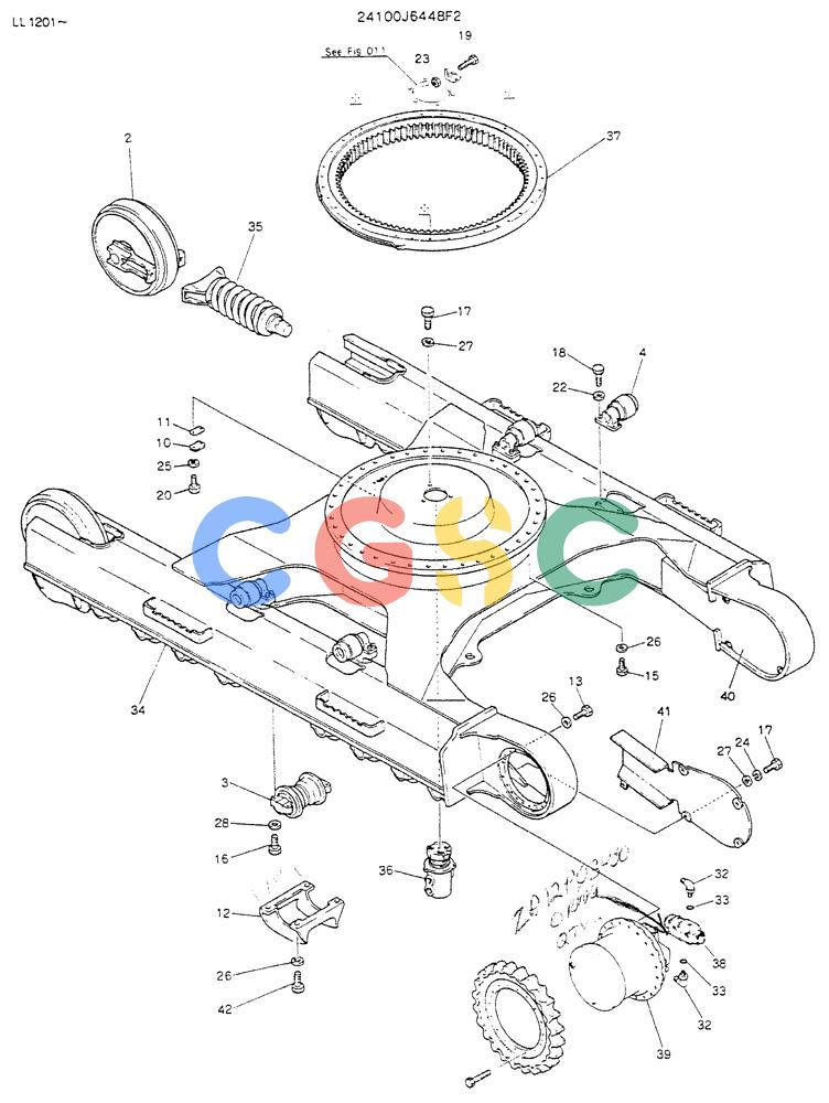 神钢零件查询(K909LC) - MARK II EXCAVATOR BTW LL1207 - LL1487 (1/87-12/03) (06-001) - INSTALL, LOW Kobelco