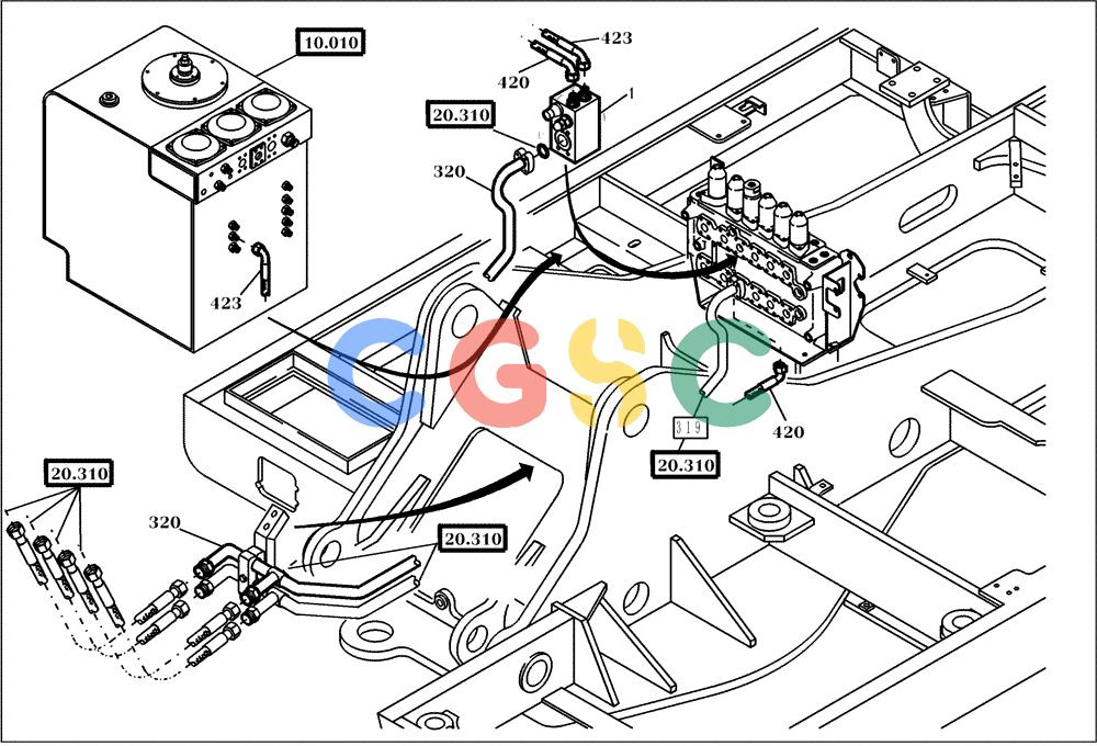 纽荷兰零件查询(EC240) - CRAWLER EXCAVATOR (5/00-) (20.330[001]) - HYDRAULIC SYSTEM BLOCKING VALVE (S/N 724002-UP) New Holland Constructuion