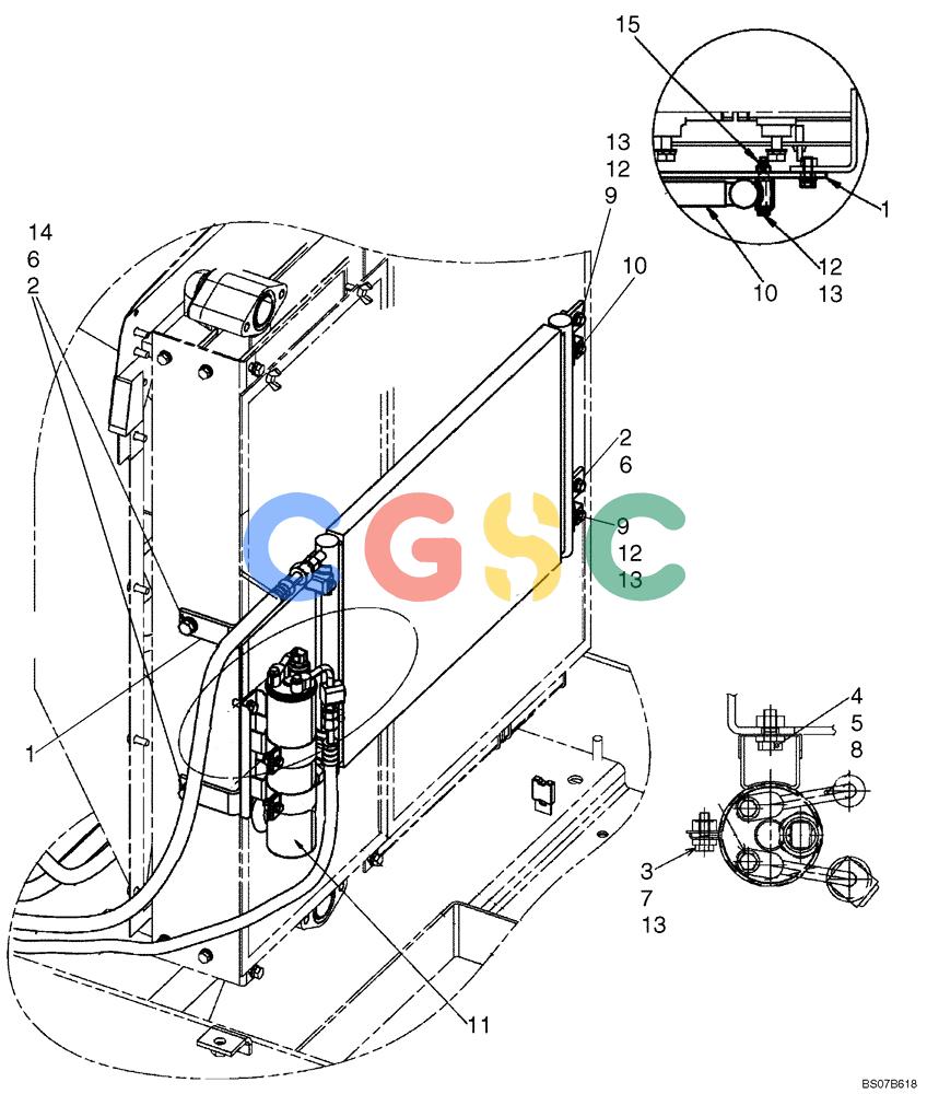 纽荷兰零件查询(E175B) - CRAWLER EXCAVATOR TIER 3 (NA) - N7DA16301 - (5/07-) (02-66[01]) - CONDITIONER ASSY, AIR (YM20M00011F1) PAGE 2 OF 3 New Holland Constructuion