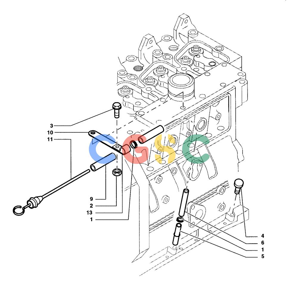 纽荷兰零件查询(DC70) - CRAWLER DOZER (N.A. VERSION) (4/99-) (0.270[01]) - OIL DEEPSTICK DC70 New Holland Constructuion