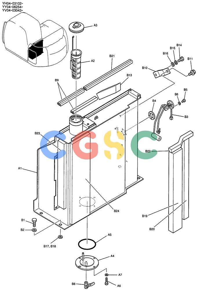 纽荷兰零件查询(E135SR) - CRAWLER EXCAVATOR ASN YY04-06254 (01-014) - TANK ASSY, FUEL New Holland Constructuion