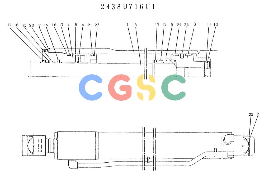 神钢零件查询(K903) - MARK II EXCAVATOR BTW LE6601 - LE7871 (1/88-12/03) (11-058) - CYLINDER ASSY (ARM) Kobelco