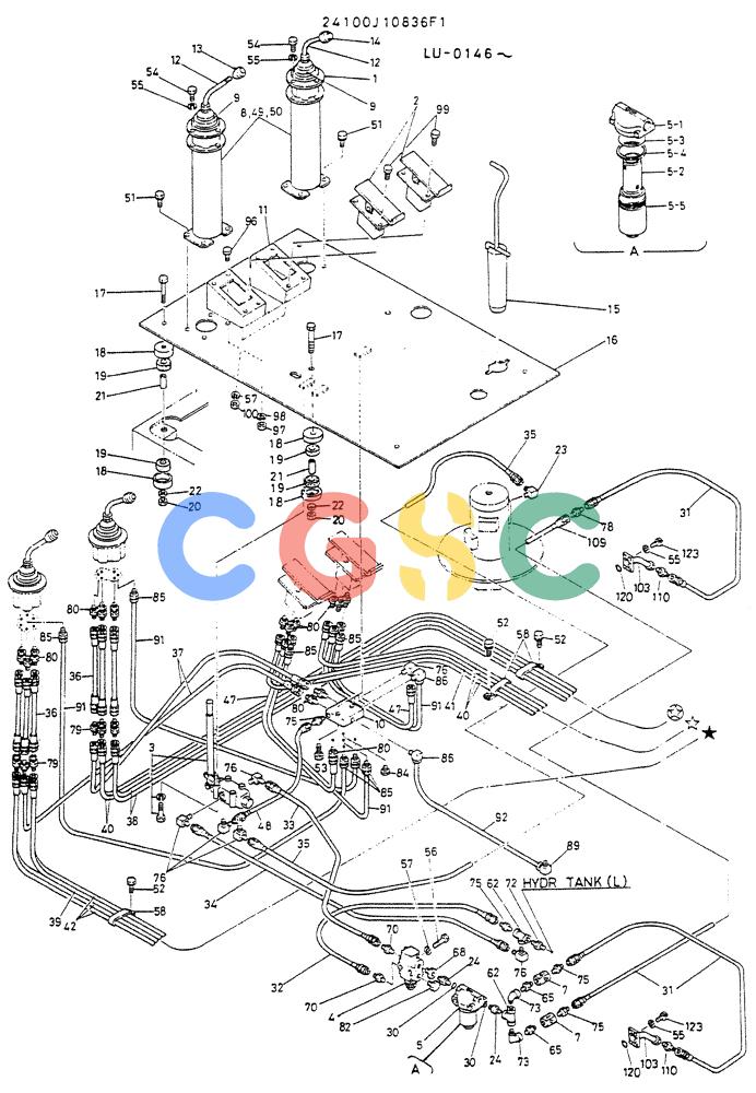神钢零件查询(K935) - EXCAVATOR SUPPLEMENT ASN LU00154 (1/76-12/03) (03-008[01]) - CONTROL ASSY (FOR NORHT AMERICA) Kobelco
