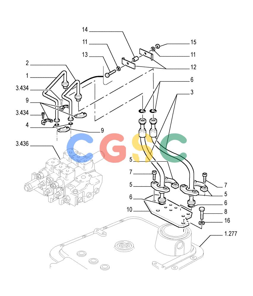 纽荷兰零件查询(FL145) - CRAWLER LOADER (N.A. VERSION) (11/98-) (9.438[02]) - ADDITIONAL HYDRAULIC FUNCTION - (REAR) New Holland Constructuion