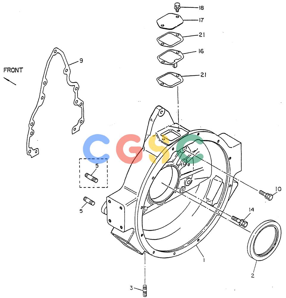 神钢零件查询(FD6(T)14) - NISSAN DIESEL ENGINE ASN 050001 - LK400 & LK500A (1/06-12/06) (01-012[02]) - HOUSING-FLYWHEEL Kobelco