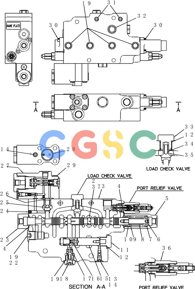 纽荷兰零件查询(E80BMSR) - CRAWLER EXCAVATOR ASN LF05-04001 - (N8TA18060) (HC161[1]) - VALVE ASSY, CONTROL New Holland Constructuion