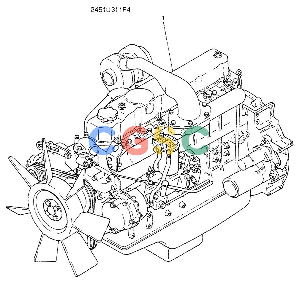 神钢零件查询(K907LC) - MARK II EXCAVATOR BTW YQU0001 - YQU0400 (1/87-12/03) (05-002) - ENGINE ASSY Kobelco