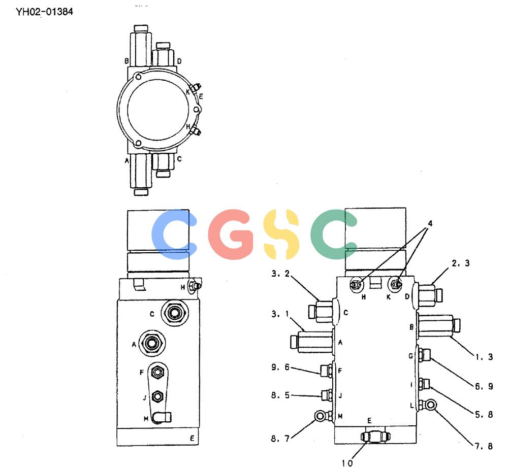 神钢零件查询(ED150) - BLADE RUNNER EXCAVATOR/DOZER ASN YH02-01384 (4/02-12/03) (02-013) - HYD LINES, SWIVEL Kobelco