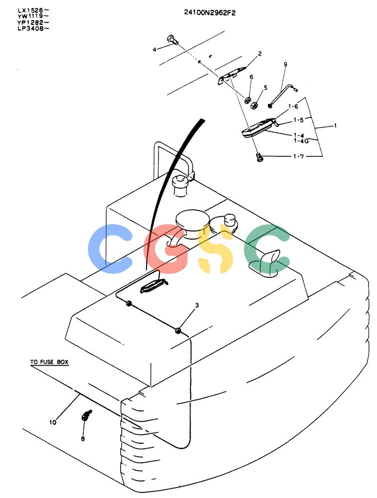 神钢零件查询(K904L) - MARK II EXCAVATOR ASN LX1526 (1/88-12/03) (08-012) - LIGHT, ASSY, P/N 24100N2962F2 Kobelco