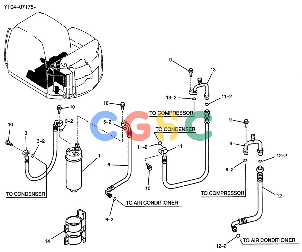 纽荷兰零件查询(E70SR) - MIDI CRAWLER EXCAVATOR ASN YT04-07175 (01-057) - DRIER ASSY, AIR New Holland Constructuion