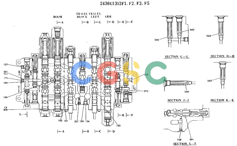 神钢零件查询(MD200BLC) - EXCAVATOR ASN YQU0001 (1/80-12/06) (11-012[01]) - VALVE ASSY, CONTROL Kobelco