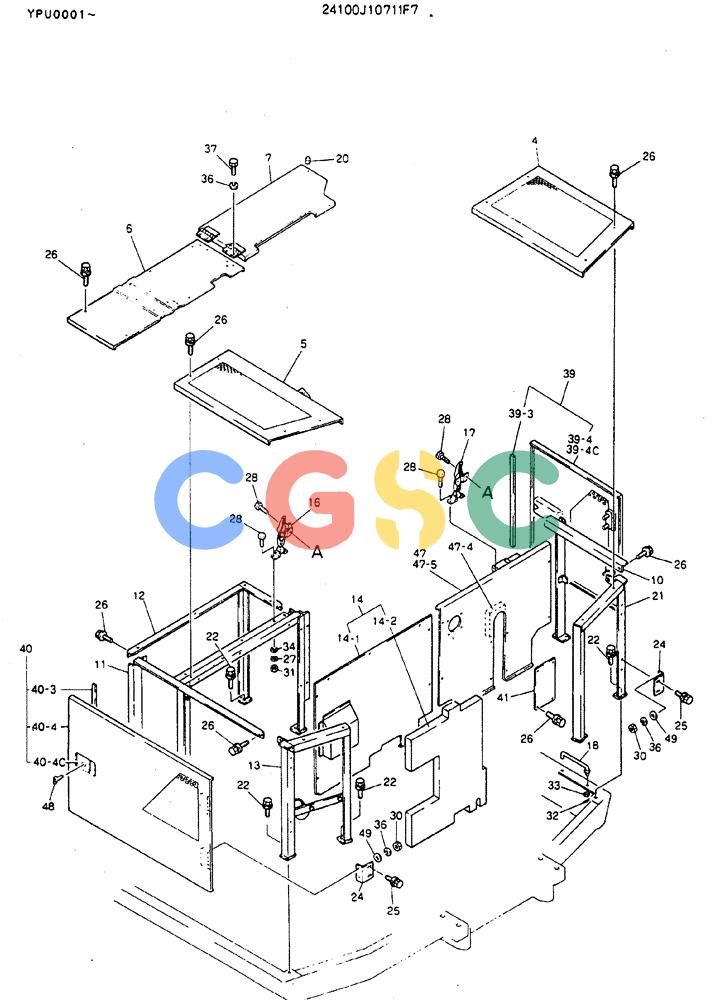 神钢零件查询(MD140BLC) - EXCAVATOR BTW YPU0001 - YPU0300 (1/80-12/06) (02-006[01]) - GUARD ASSY Kobelco