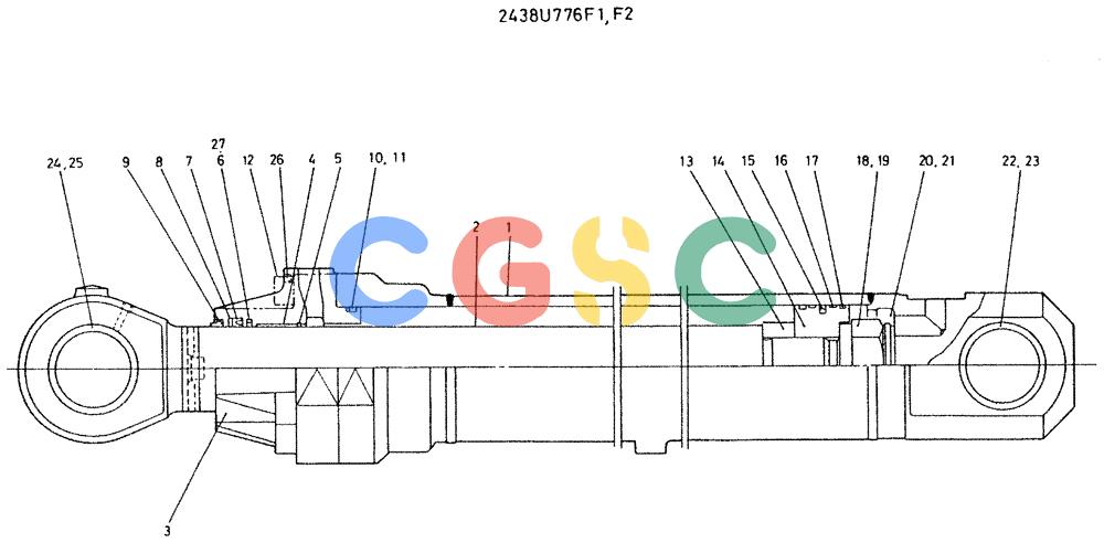 神钢零件查询(K912LC) - MARK II EXCAVATOR ASN YC-0301 (1/88-12/03) (11-021) - CYLINDER ASSY (BOOM) Kobelco