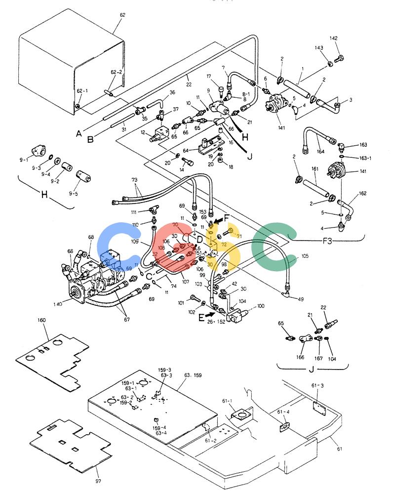 神钢零件查询(K903B) - EXCAVATOR ASN LE3401 (1/85-12/03) (11-011[02]) - CONTROL ASSY (DOZER & EXTRA) Kobelco