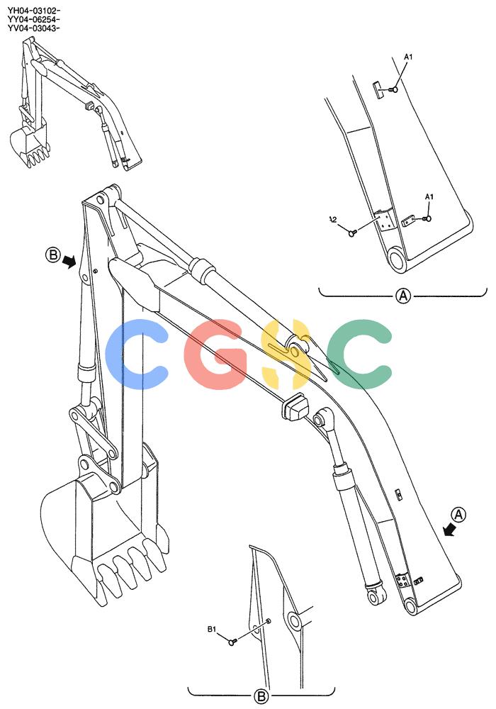 纽荷兰零件查询(E135SR) - CRAWLER EXCAVATOR ASN YY04-06254 (05-022) - CAP ASSY New Holland Constructuion