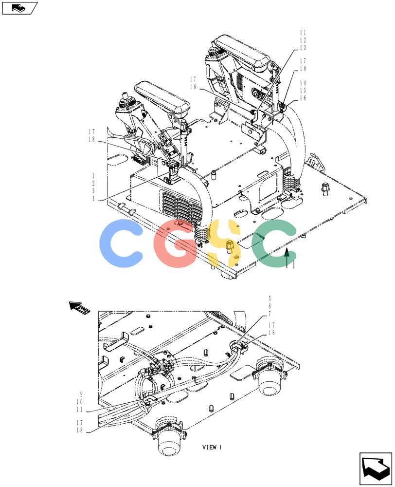 纽荷兰零件查询(E135BSRLC) - CRAWLER EXCAVATOR ASN YH06-08001 (01-050[08]) - CONTROLS, OPERATORS New Holland Constructuion