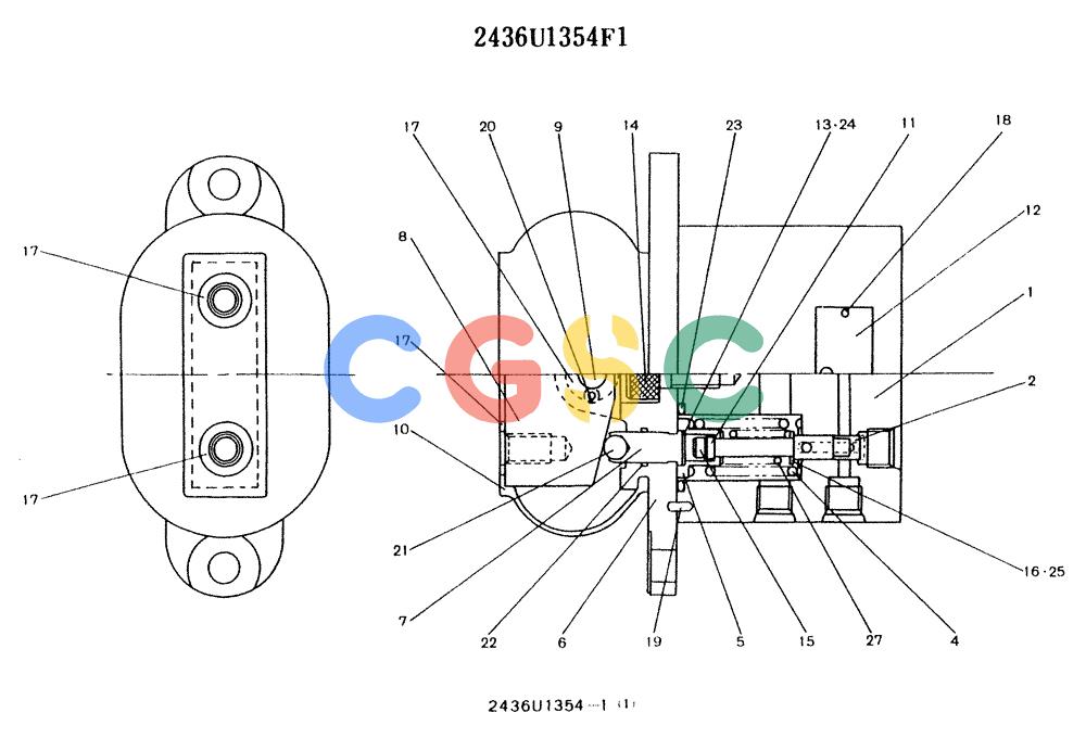 神钢零件查询(K912LC) - MARK II EXCAVATOR ASN YC0301-0737 (1/88-12/03) (11-031) - VALVE ASSY, PILOT Kobelco