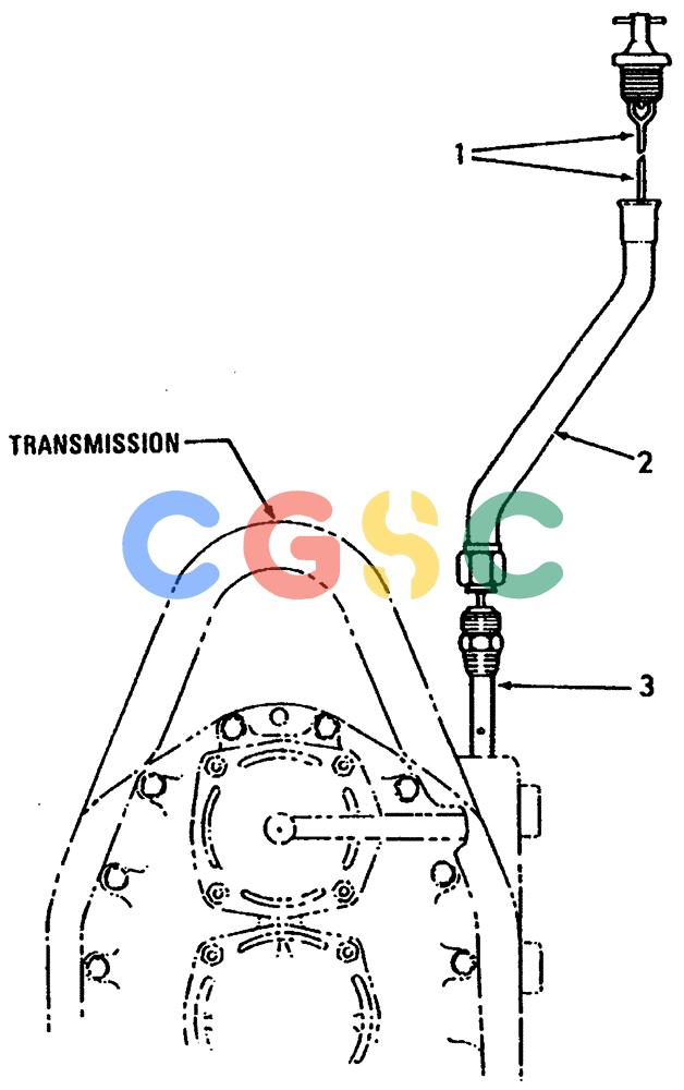 纽荷兰零件查询(65B) - MOTORGRADERS (B2.06[003]) - TRANSMISSION OIL DIPSTICK New Holland Constructuion