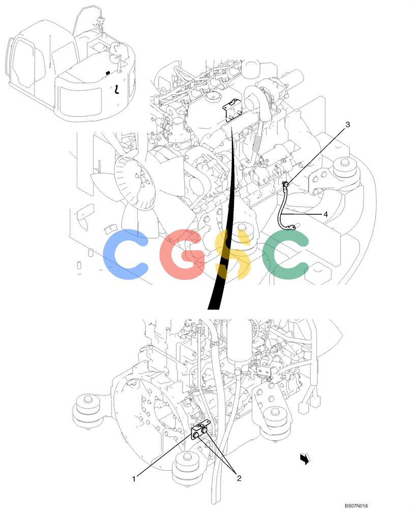 纽荷兰零件查询(E135B) - CRAWLER EXCAVATOR TIER 3 - ASN YH05-07001 (N8TA13006) (1/08-) (02-71[00]) - HARNESS ASSEMBLY, ENGINE (YY16E00005F1) New Holland Constructuion