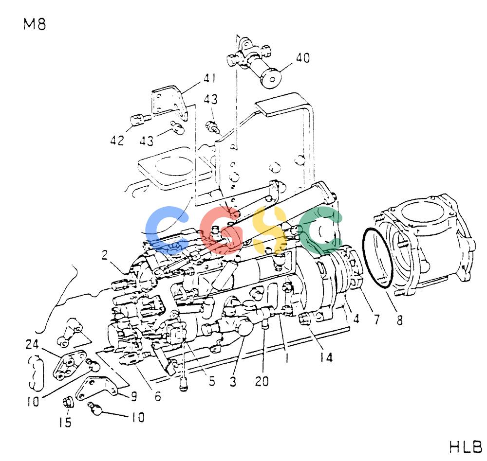 神钢零件查询(6D16-T) - MITSUBISHI DIESEL ENGINE - K907 & MD180LC (1/87-12/06) (03-004) - FUEL INJECTION PUMP GENERAL Kobelco