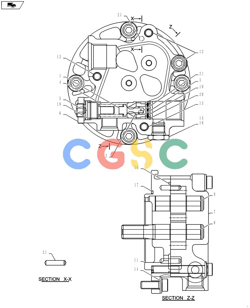 纽荷兰零件查询(E135BSRLC) - CRAWLER EXCAVATOR ASN YH06-08001 (01-015[03]) - POWER TAKE OFF ASSEMBLY New Holland Constructuion