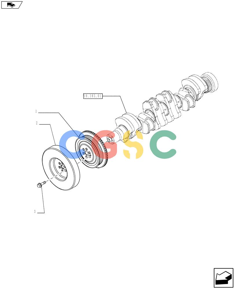 神钢零件查询(F4GE9684R J605) - ENGINE 5801404376 - 84370655 (11/13-) (10.103.04) - PULLEY - CRANKSHAFT (2852899) Kobelco
